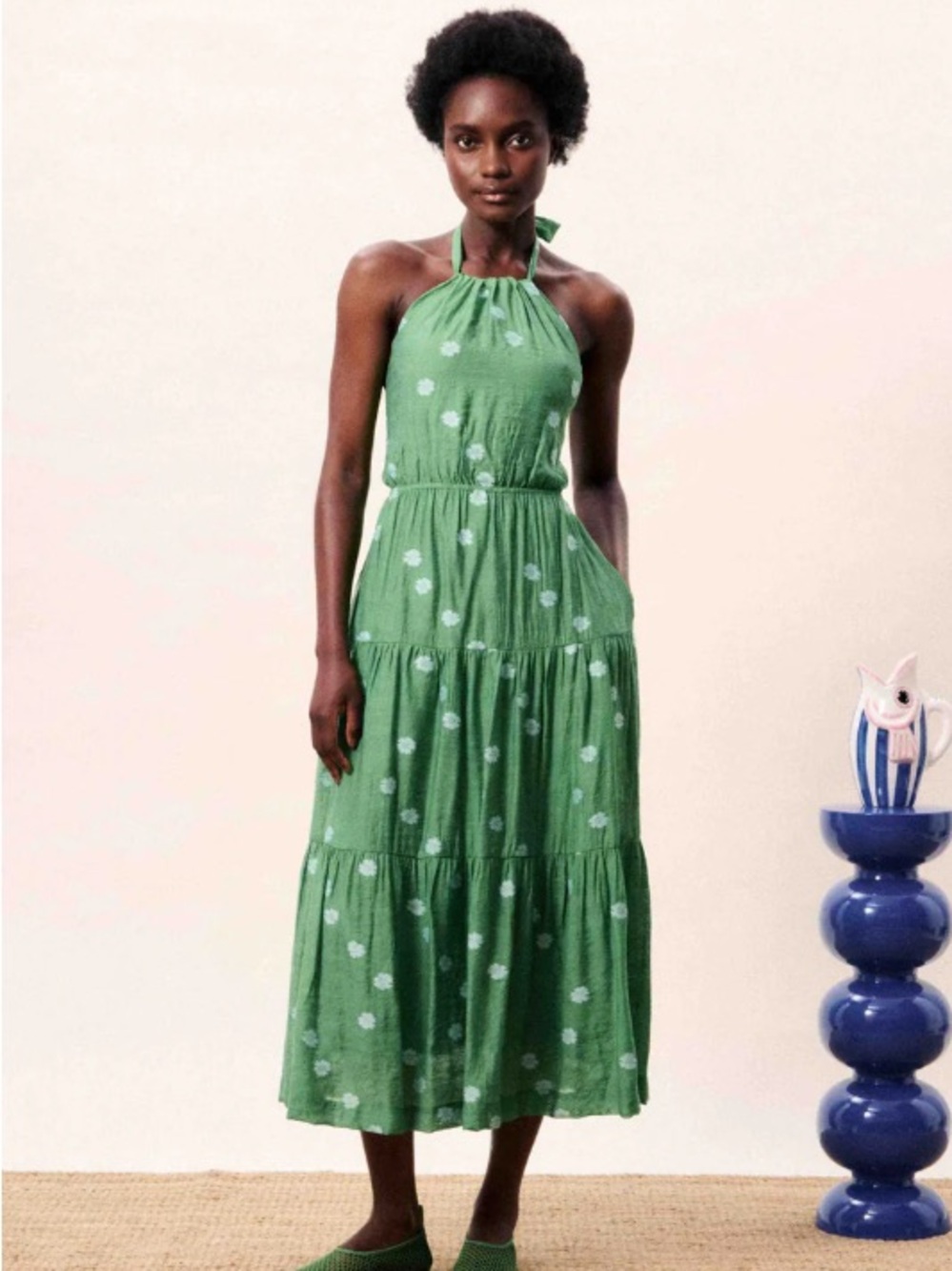 FRNCH Jeri Dress Green - Size Small